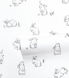 BUNNY - Børnetapet - Motiv af små kaniner