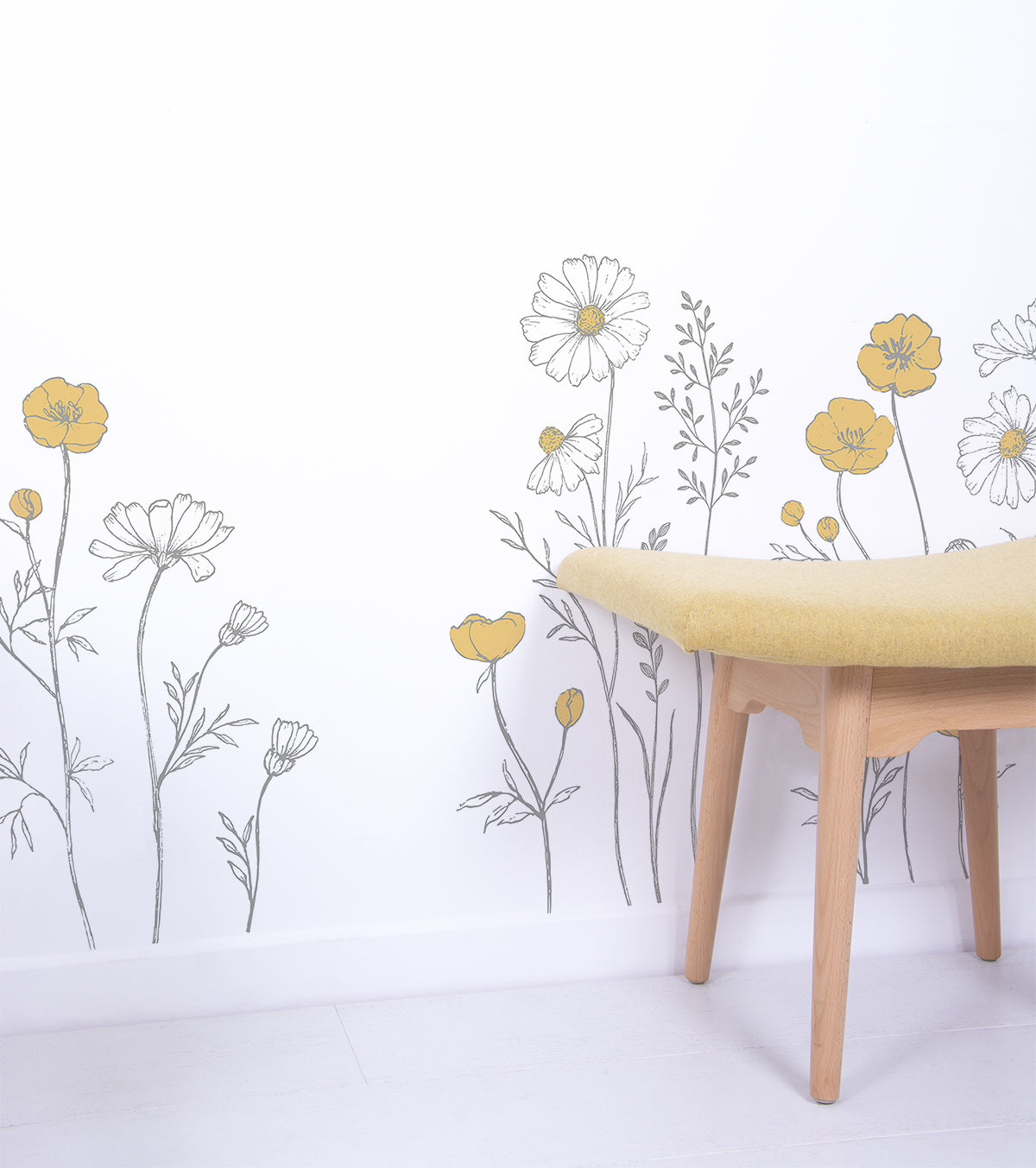 CHAMOMILE - Wallstickers - Store kamilleblomster