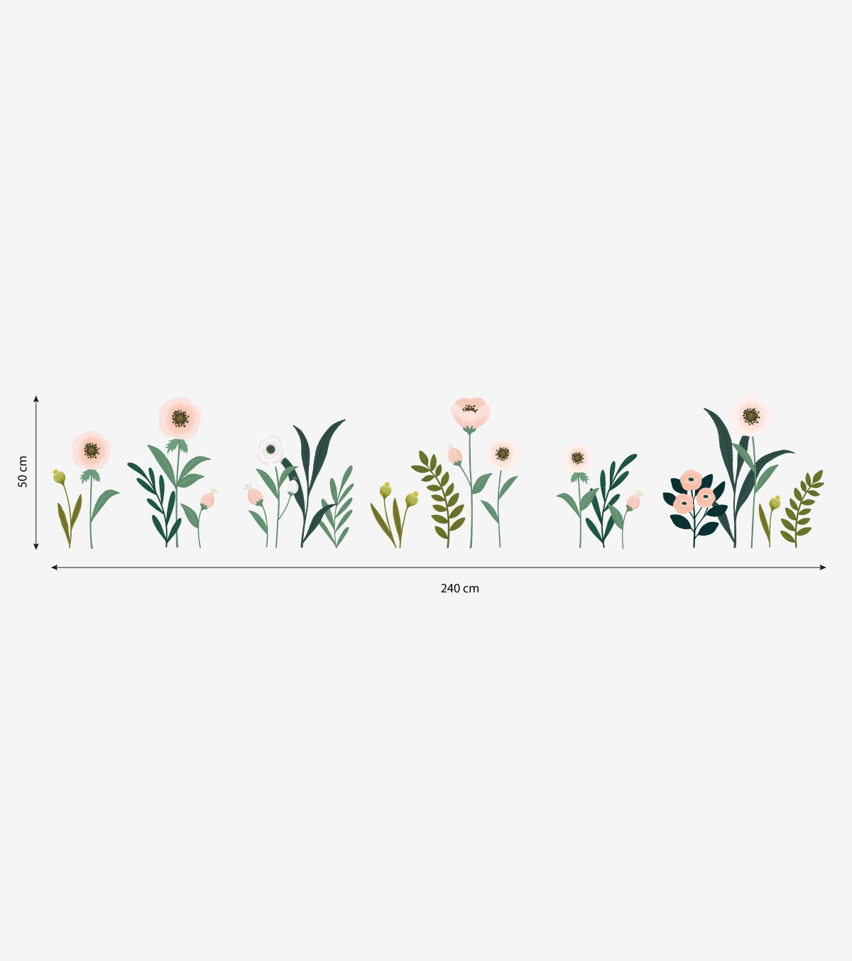 WONDERLAND - Store klistermærker - Anemone blomster