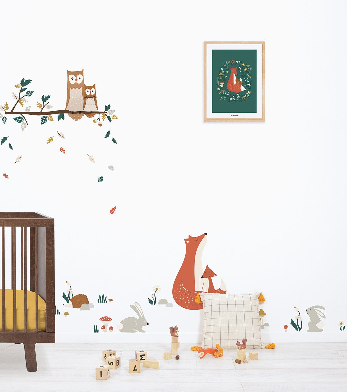 FOREST HAPPINESS - Wallstickers - Uglefamilie
