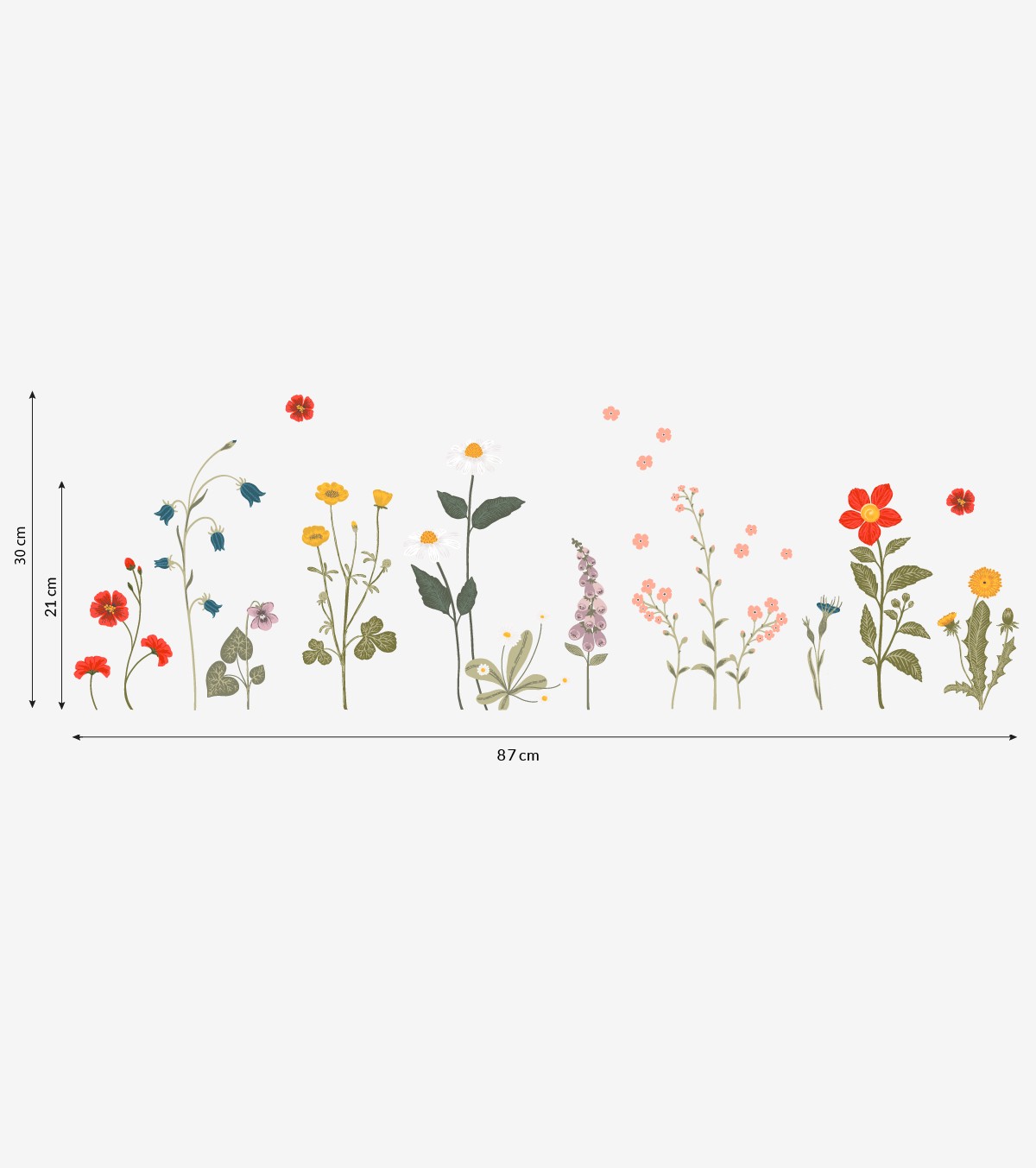 WILDFLOWERS - Wallstickers - Vilde blomster