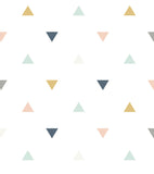 ENCHANTED - tapet til børn - trekanter (pink, grå)