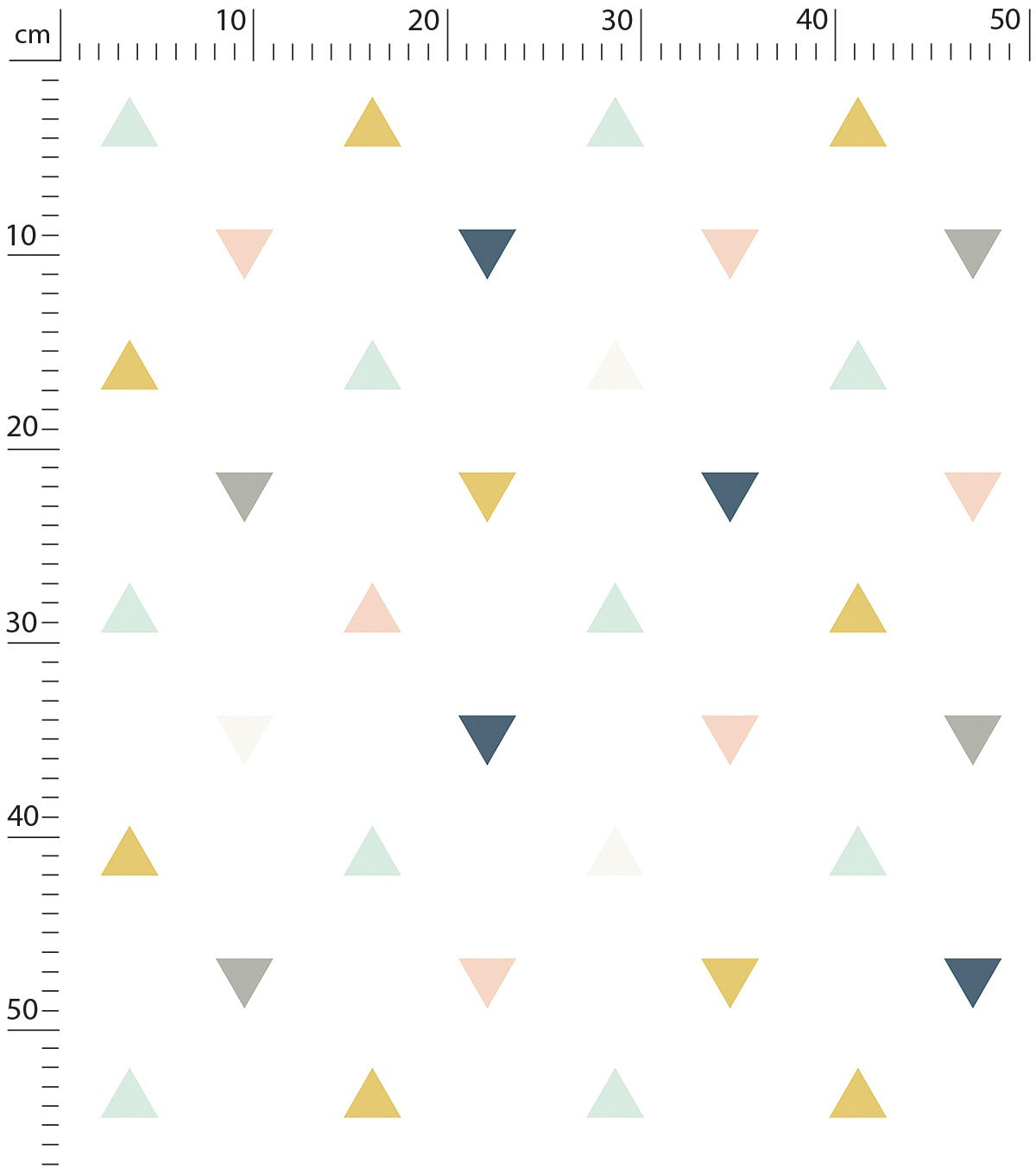 ENCHANTED - tapet til børn - trekanter (pink, grå)