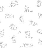 BUNNY - Børnetapet - Motiv af små kaniner