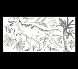DINOSAURUS - Wallstickers - Dinosaurer : T - rex, pteranodon og palme