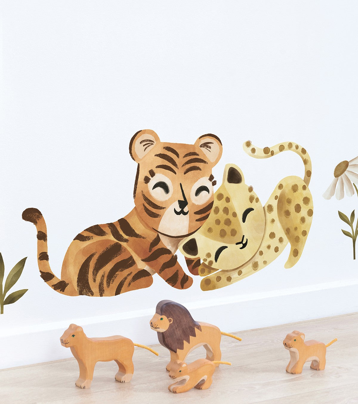 FELIDAE - Stort klistermærke - Tiger- og leopardvildt