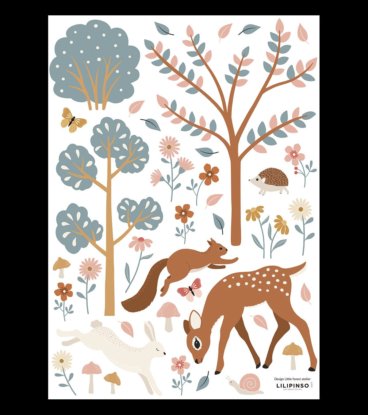 JÖRO - Wallstickers - Skovens hjorte og dyr