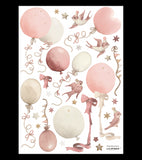 SELENE - Wallstickers - Balloner og drager (pink)