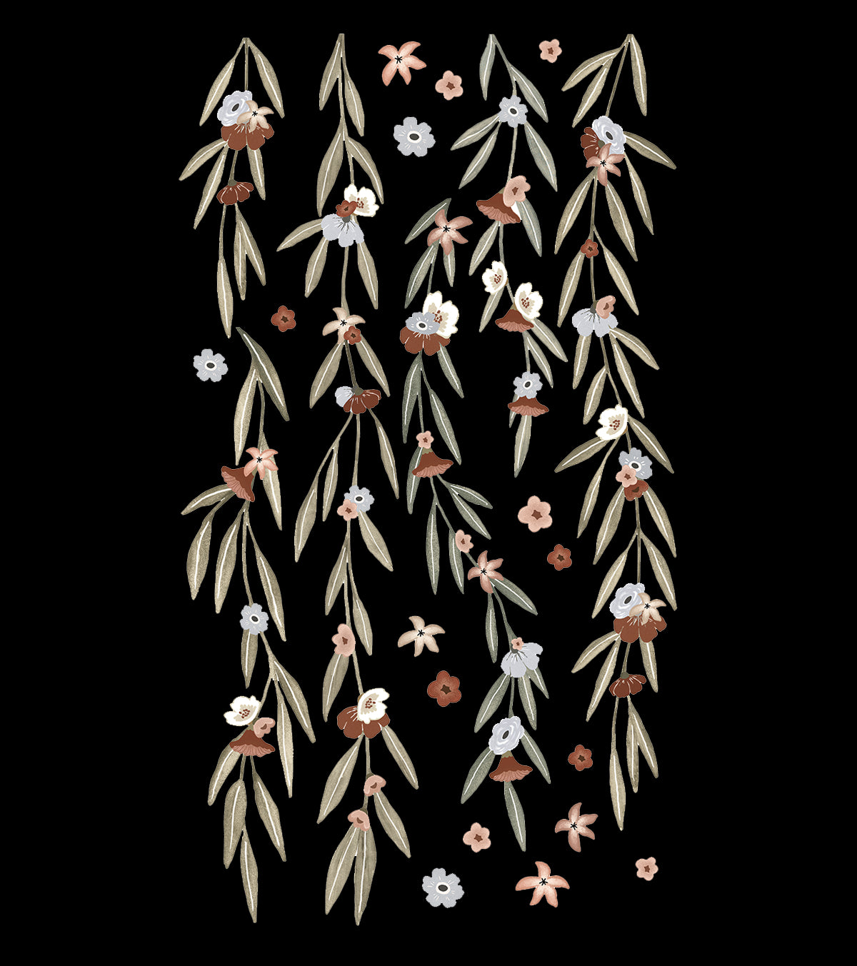 LILYDALE - Stort klistermærke - Eukalyptus og blomster