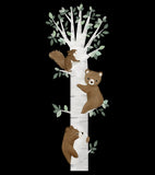 KHARU - Stort klistermærke - Bjørne klatrer i træer