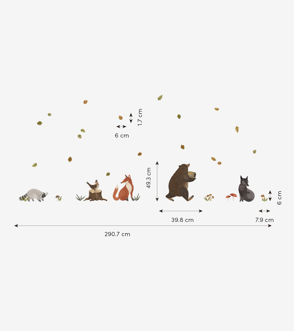 NORWOOD - Wallstickers - Bjørnen og hans venner fra skoven